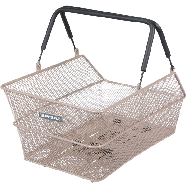 Basil fietsmand cento mik 39 x 24 x 13 cm - nude metallic