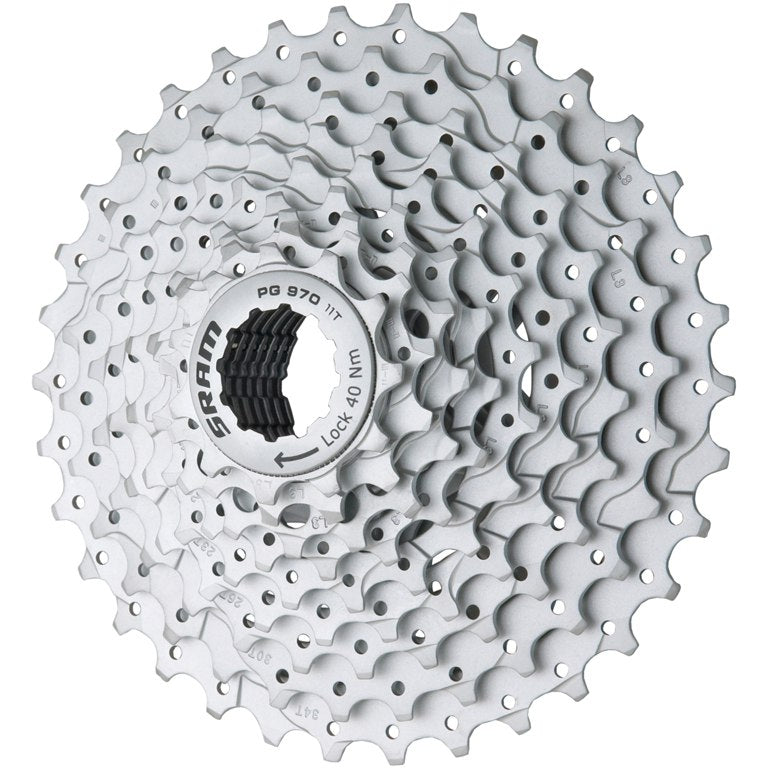 Sram pg-970 cassette 9-speed 11-34 tands zilver 00.0000.200.394