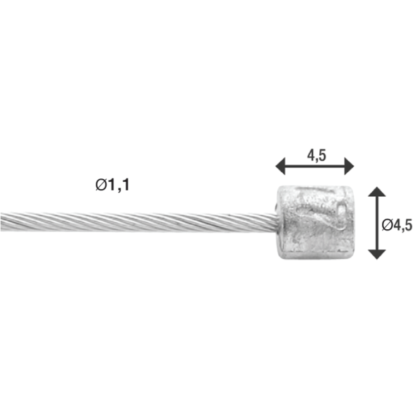 Lien Elvedes à l'intérieur d'un N-nip en acier inoxydable de 2250 mm. 6472RVS-SHIM-49-SL