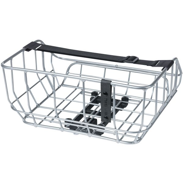 Basil Portland - bicycle basket MIK - rear - chrome