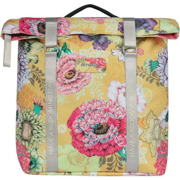 Basil Bloom Field dubbele fietstas, waterdicht, honinggeel, 35L