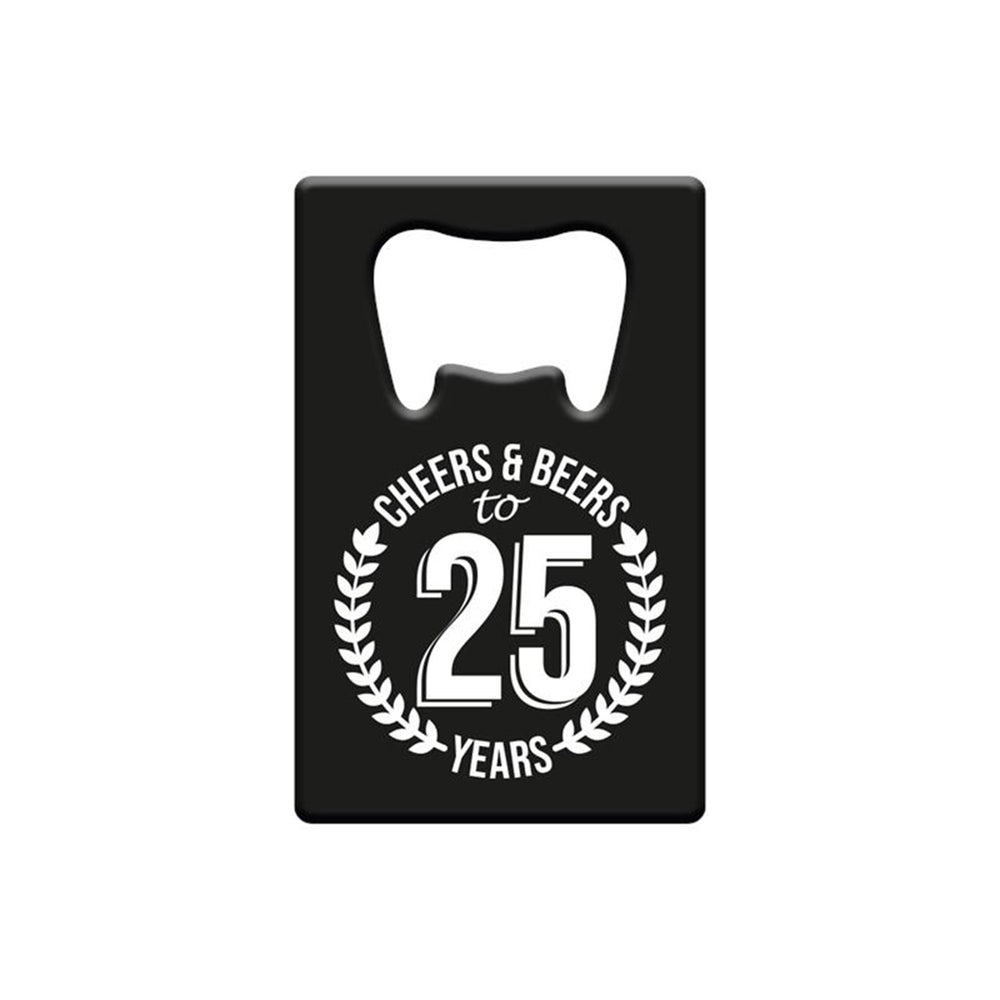 Paperdreams flesopener metaal - 25 jaar