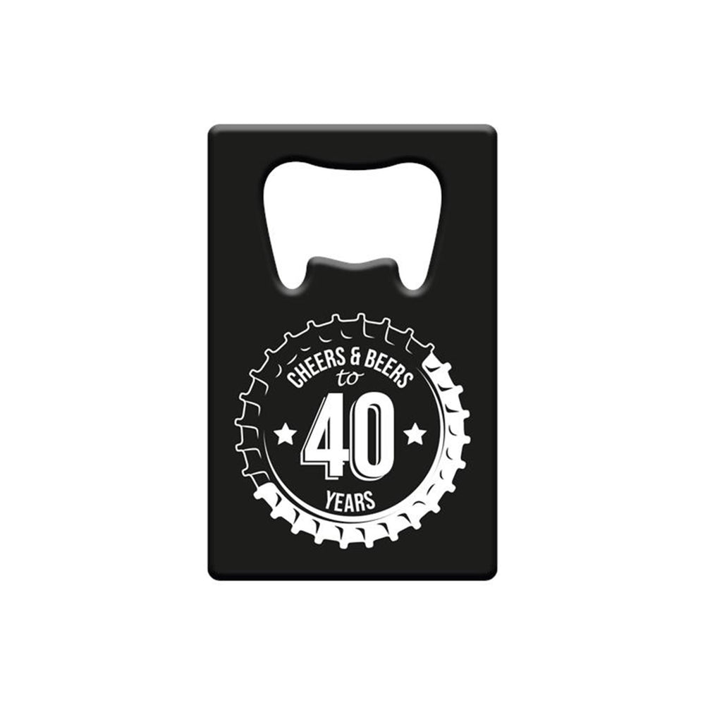 Paperdreams flesopener metaal - 40 jaar