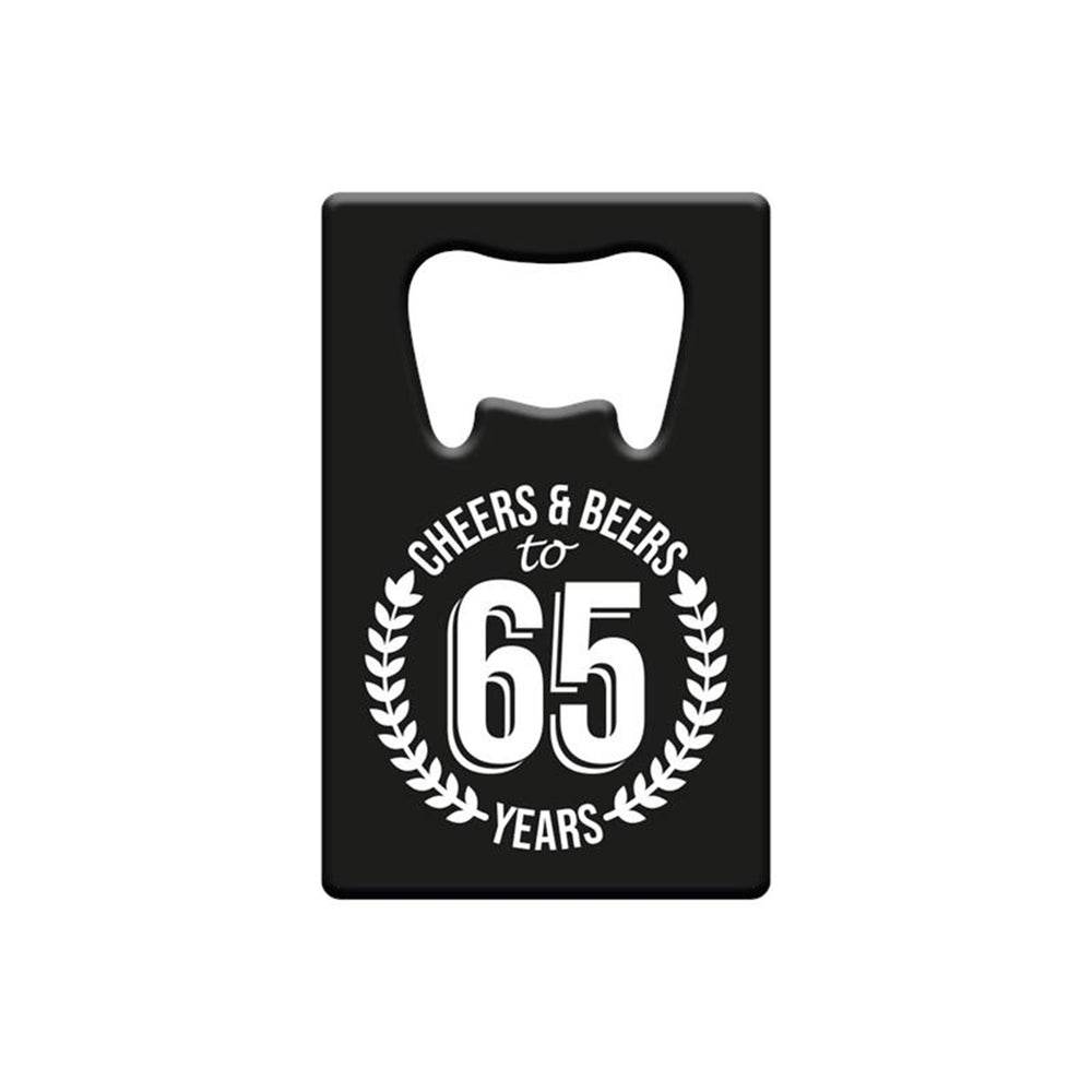 Paperdreams flesopener metaal - 65 jaar