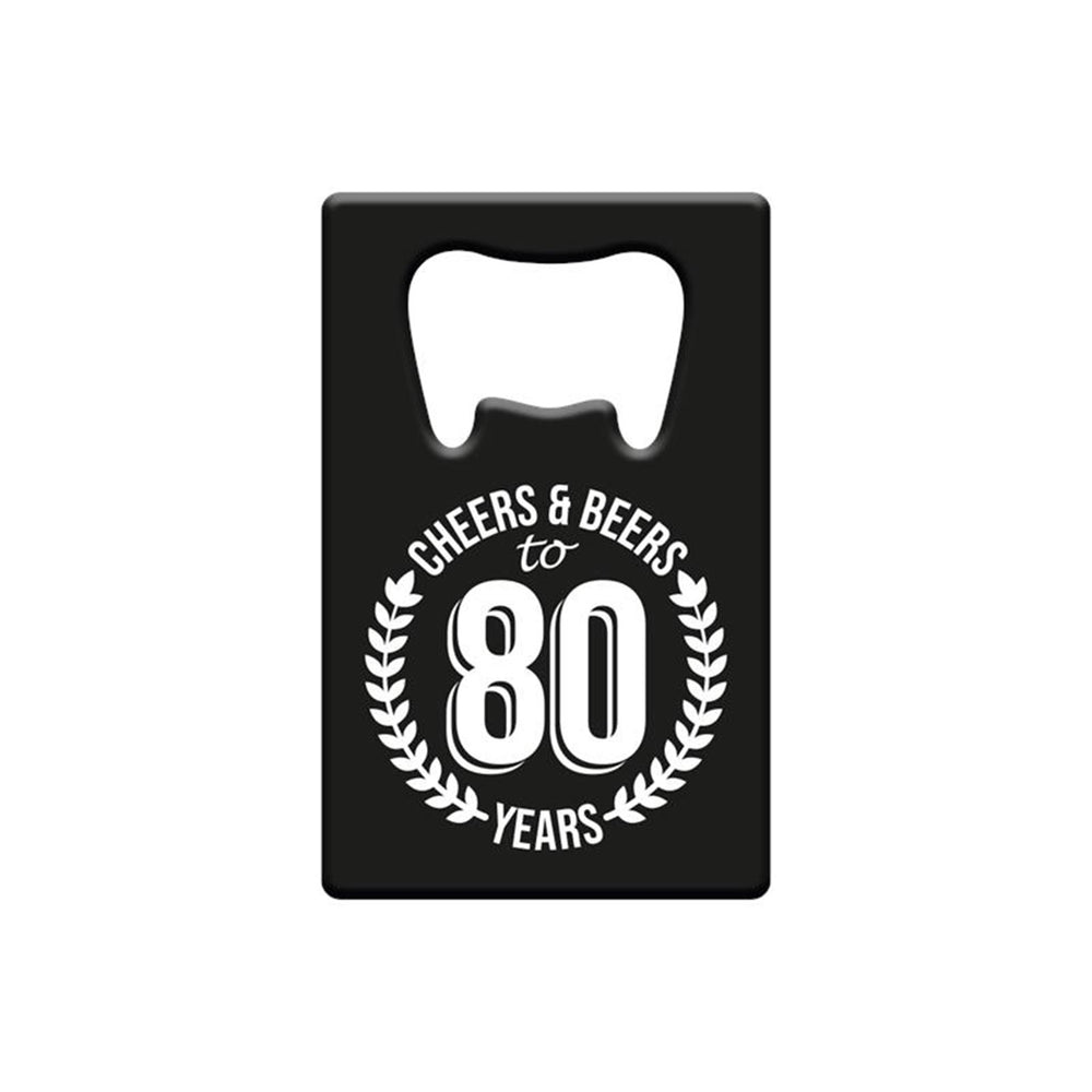 Paperdreams flesopener metaal - 80 jaar