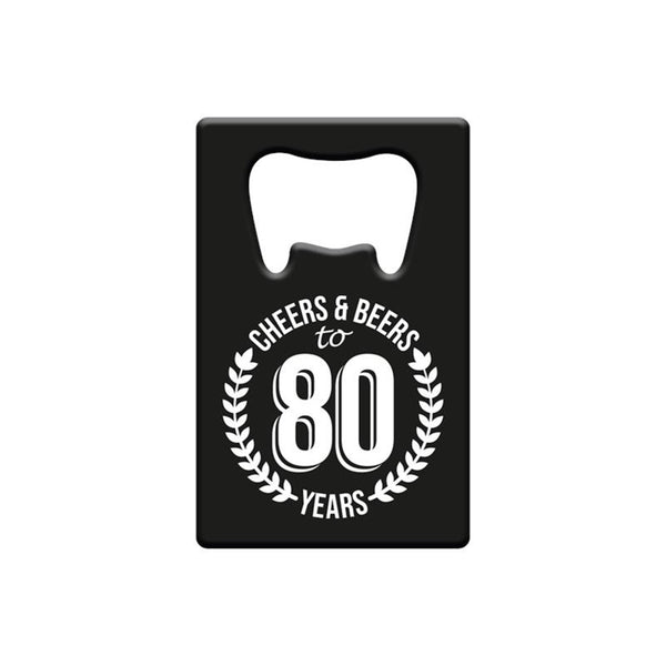 Paperdreams flesopener metaal - 80 jaar