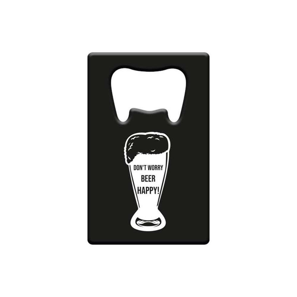 Paperdreams flesopener metaal - don't worry beer happy