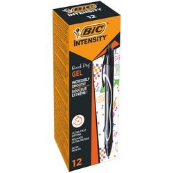 Bic gelschrijver gel-ocity quick dry medium zwart - doos 12 stuks