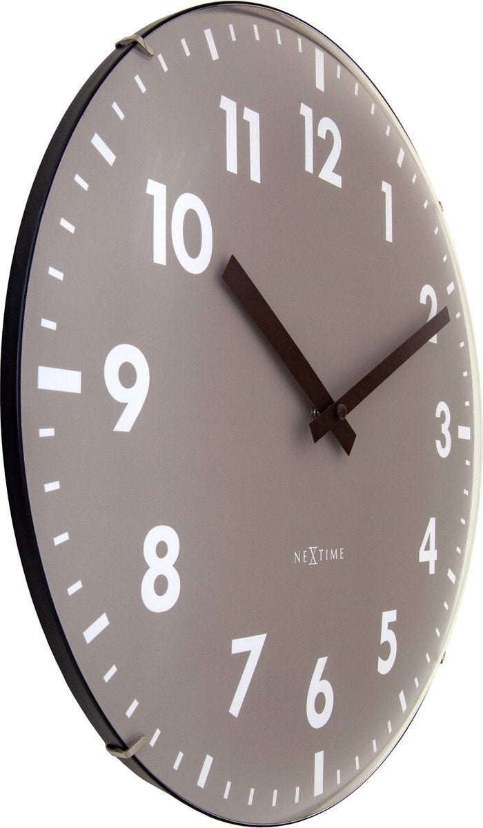 Nextime duomo – wandklok – 35 cm – koepelglas – khaki – stil