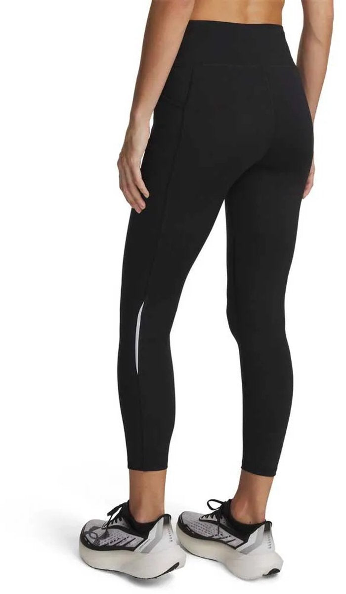 Under armour ua velociti ankle tights-blk dames sportlegging - zwart - reflective