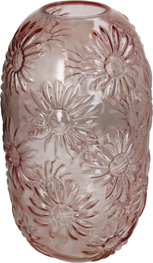Hd collection vaas glas oranje 19x19x33,5cm