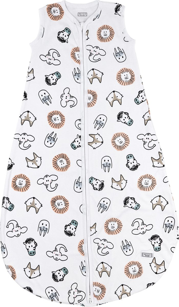 Meyco baby animal baby zomerslaapzak rond - multicolour - 86cm - 0.5 tog