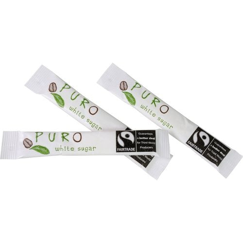 Suikersticks puro fairtrade wit 5 gr