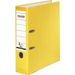 Falken ordner a4 80 mm geel 2 ringen karton recycled