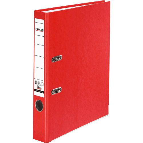 Falken ordner a4 50 mm rood 2 ringen karton recycled
