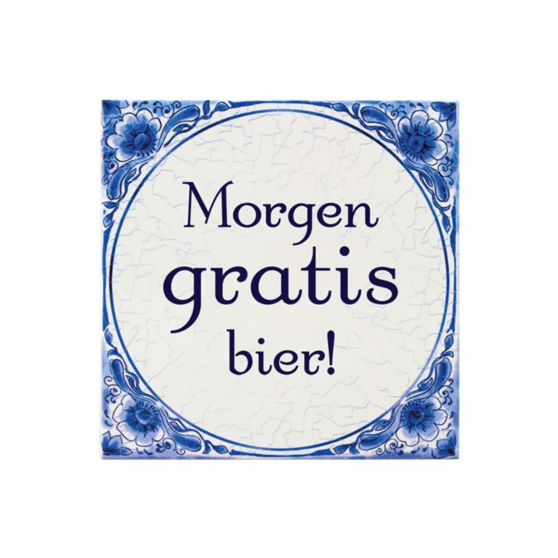 Paperdreams tegel delfts blauw - morgen gratis bier