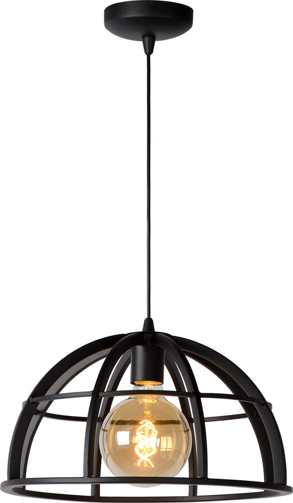 Lucide dikra - hanglamp - ø 40 cm - 1xe27 - zwart