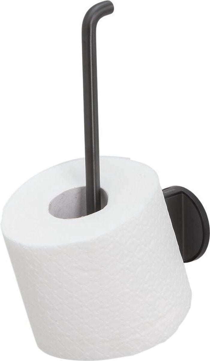 Tiger tune - reserverolhouder - zonder boren - zelfklevend 3m tape - zwart metaal geborsteld zwart - gunmetal black