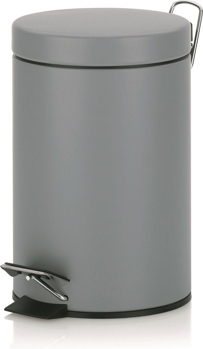 Kela monaco pedaal afvalemmer - 3 l - licht grijs -