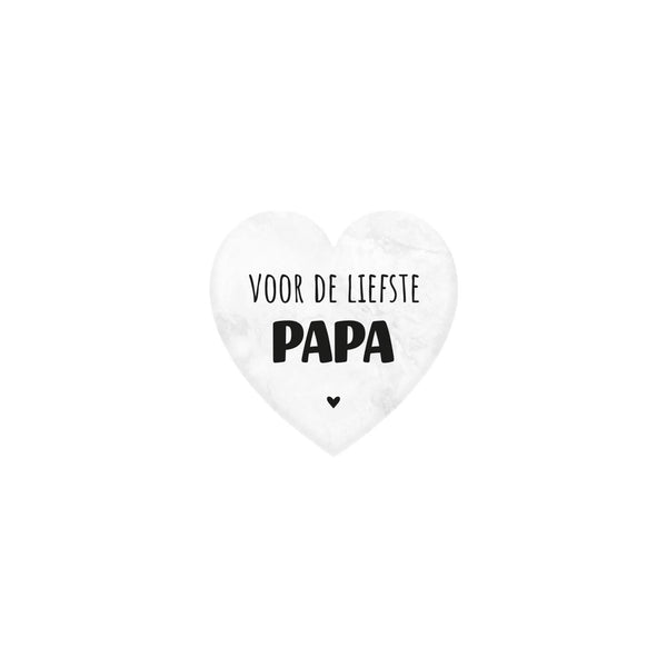 Paperdreams marmeren hartje - papa- 5x5cm