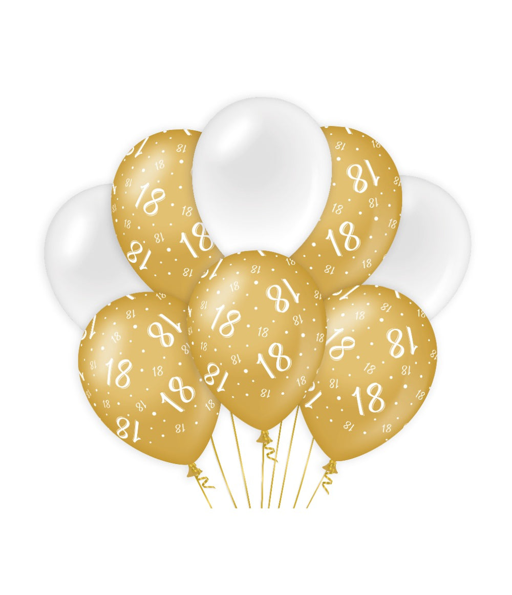 Paperdreams decoratie ballonnen goud wit - 18