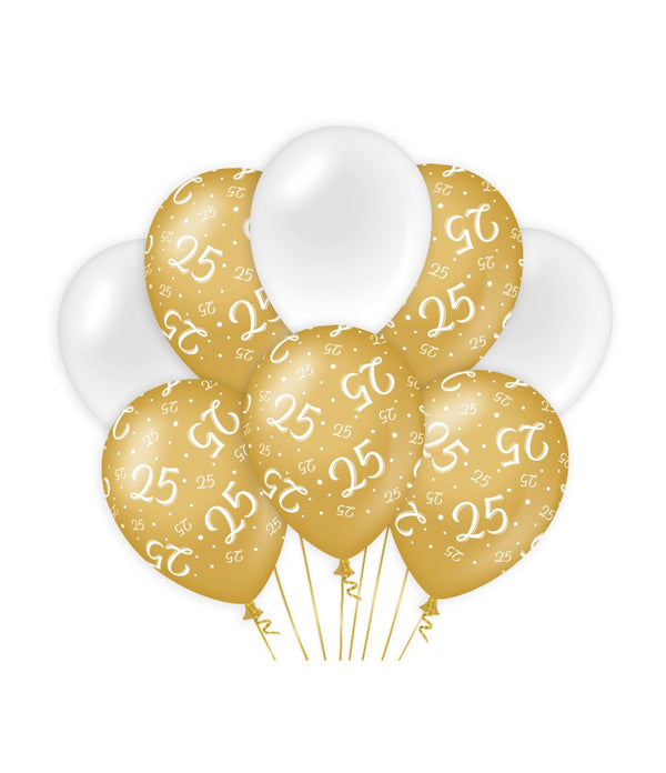 Paperdreams decoratie ballonnen goud wit - 25
