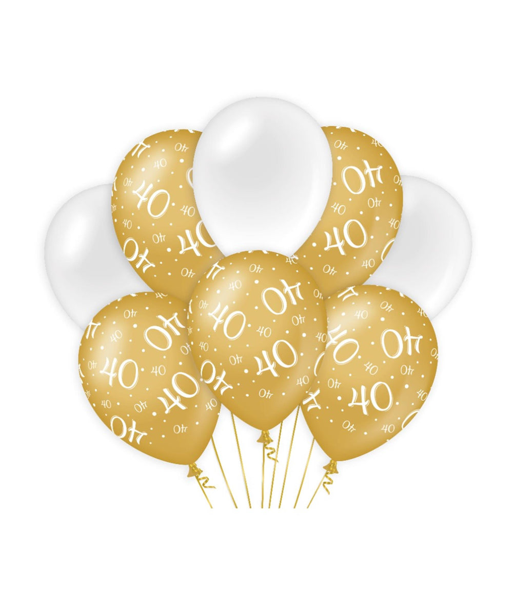 Paperdreams decoratie ballonnen goud wit - 40