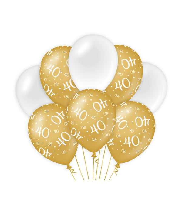 Paperdreams decoratie ballonnen goud wit - 40