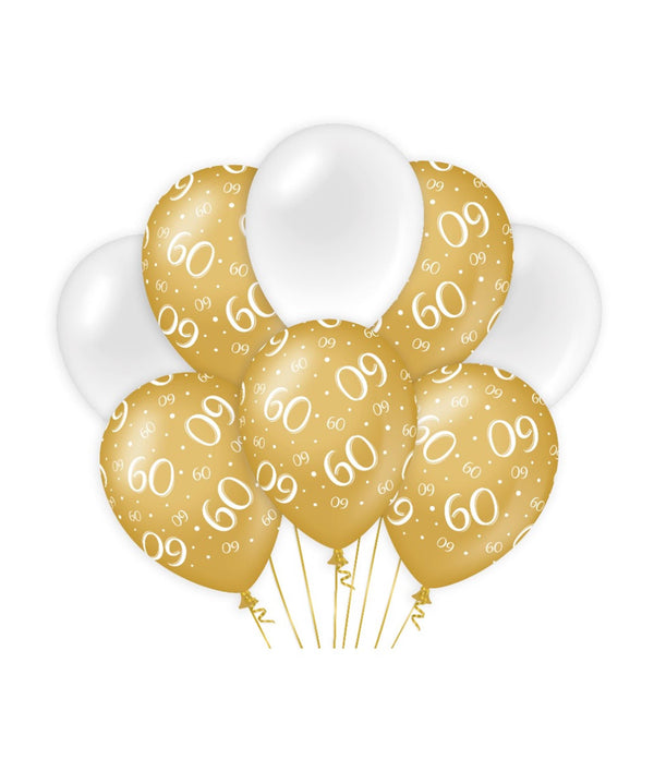 Paperdreams decoratie ballonnen goud wit - 60