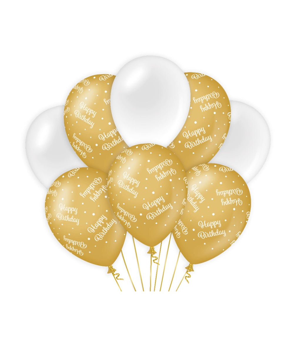 Paperdreams decoratie ballonnen goud wit - birthday