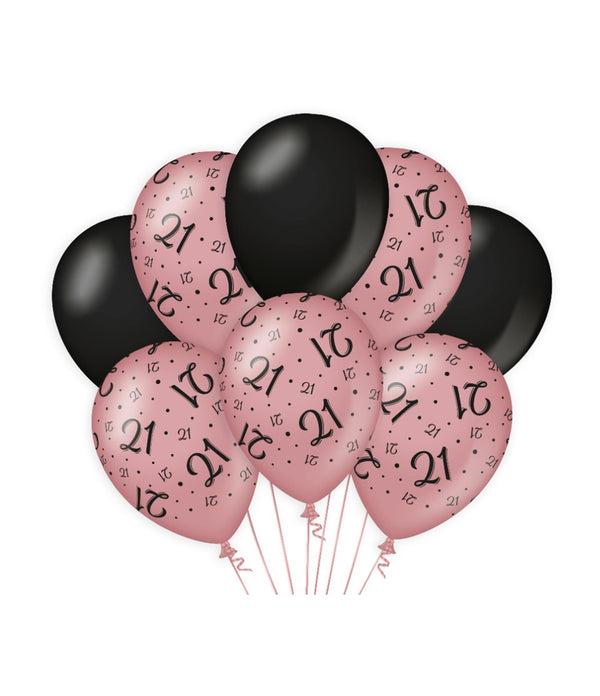 Paperdreams decoratie ballonnen roze zwart - 21