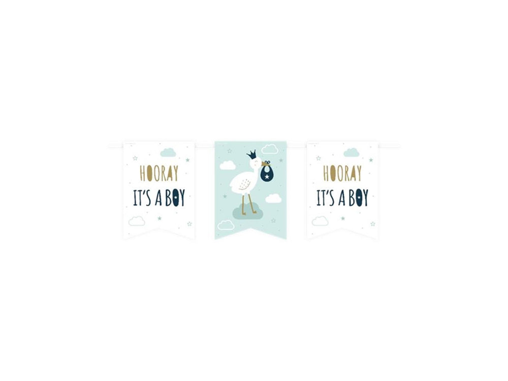 Paperdreams vlag banner - newborn baby boy