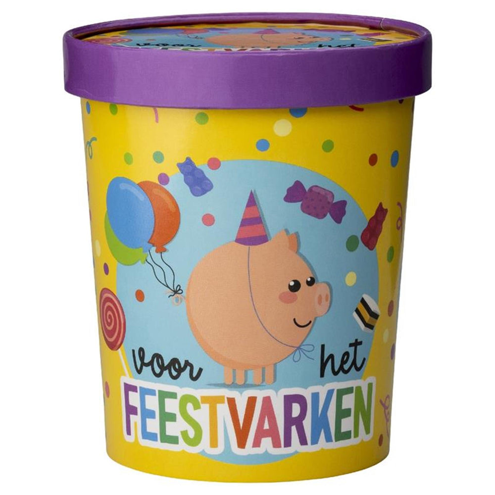Paperdreams snoepbeker ø12x14cm - feestvarken