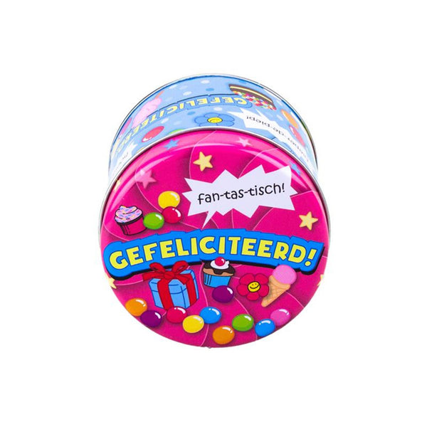 Paperdreams snoepblikje - gefeliciteerd