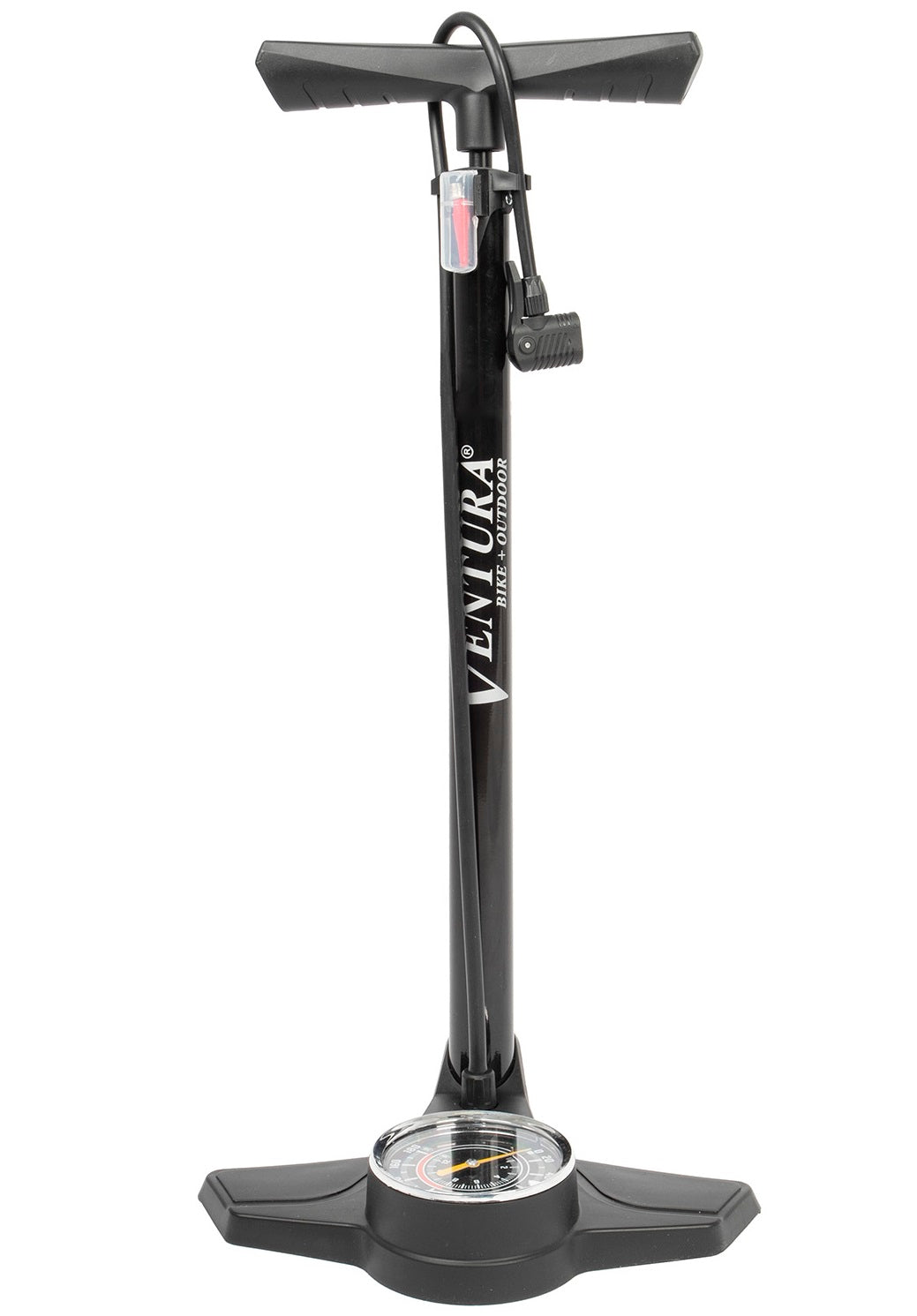 Ventura hogedrukpomp 120 psi 8 bar staal met manometer av-dv-fv zwart