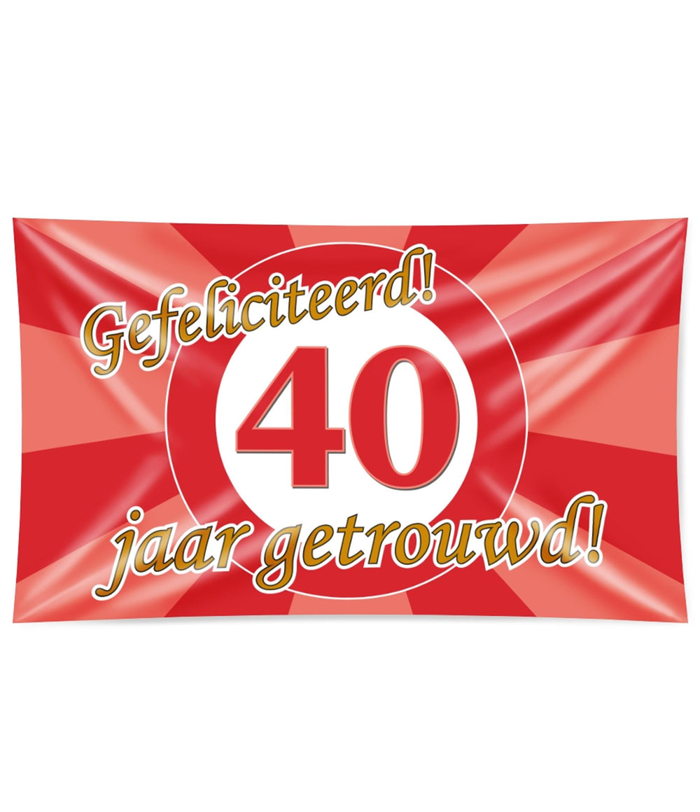 Paperdreams xxl gevel vlag - 40 jaar getrouwd
