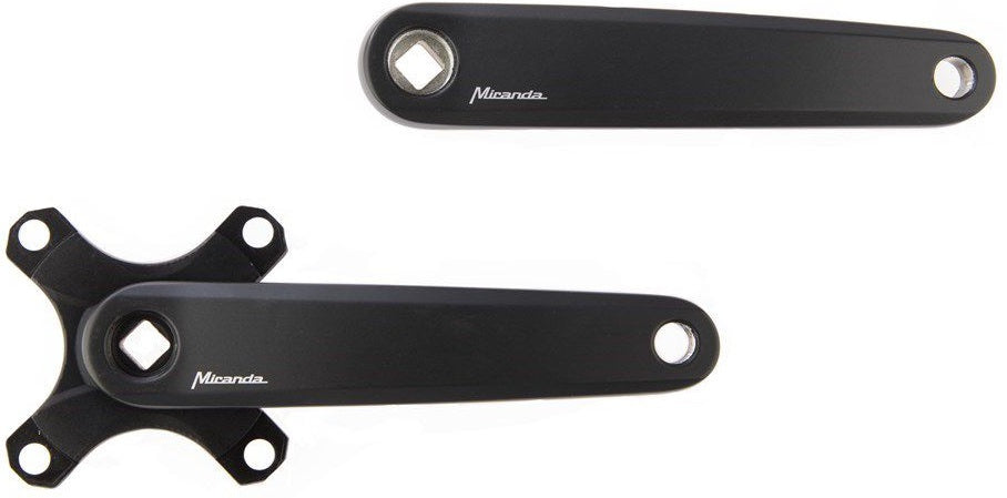 Miranda crankstel Delta JIS voor Gates 170mm mat zwart