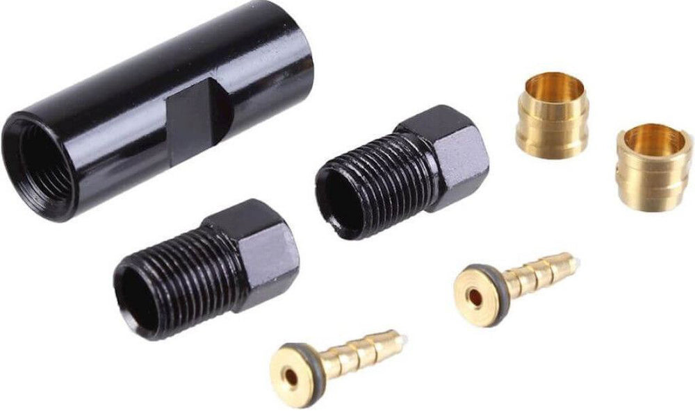 Tektro leidingverlenger 5,0 mm + 2x wartel inzetstuk olijf