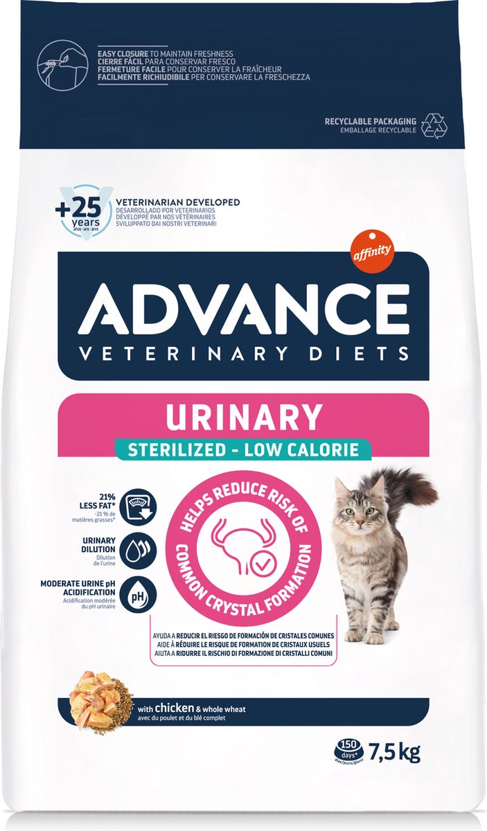 Advance Veterinary Diet katten urine gesteriliseerd minder calorieën