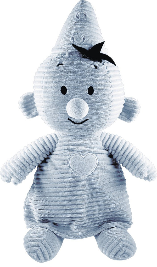 Bumba corduroy cuddly toy - soft blue corduroy plush toy - 35 cm