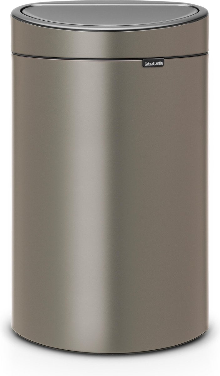 Brabantia touch bin prullenbak - 40 liter - platinum