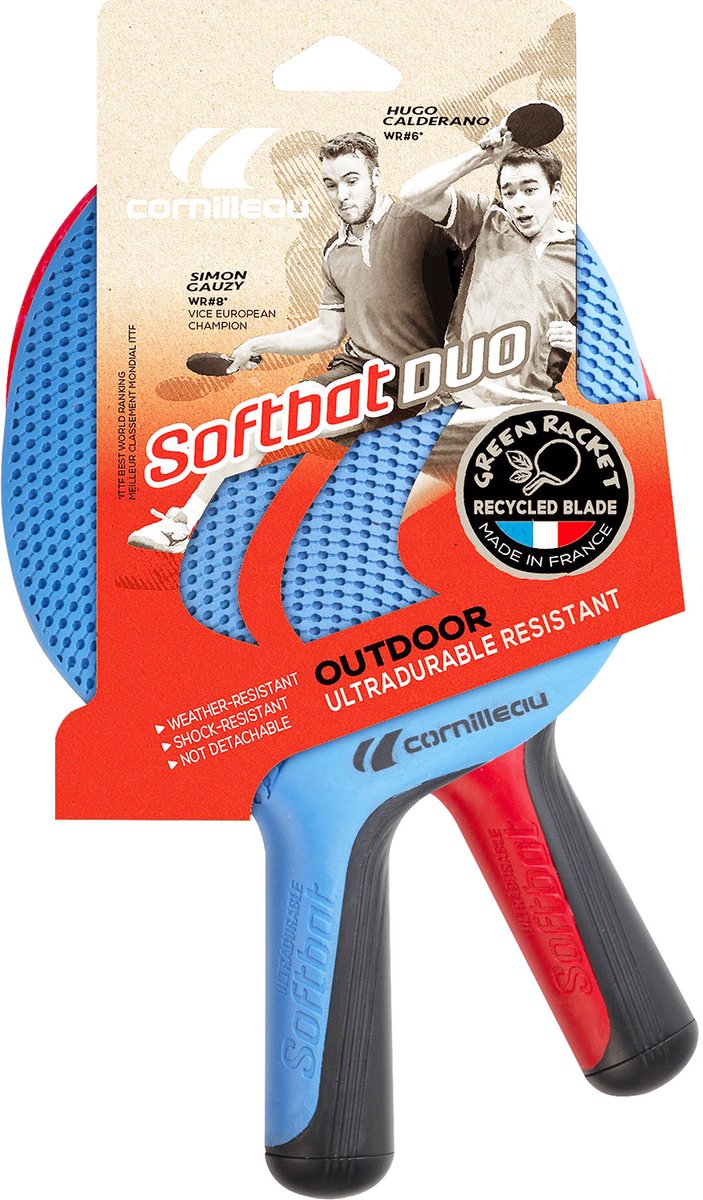 Cornilleau softbat duo set - tafeltennisset outdoor