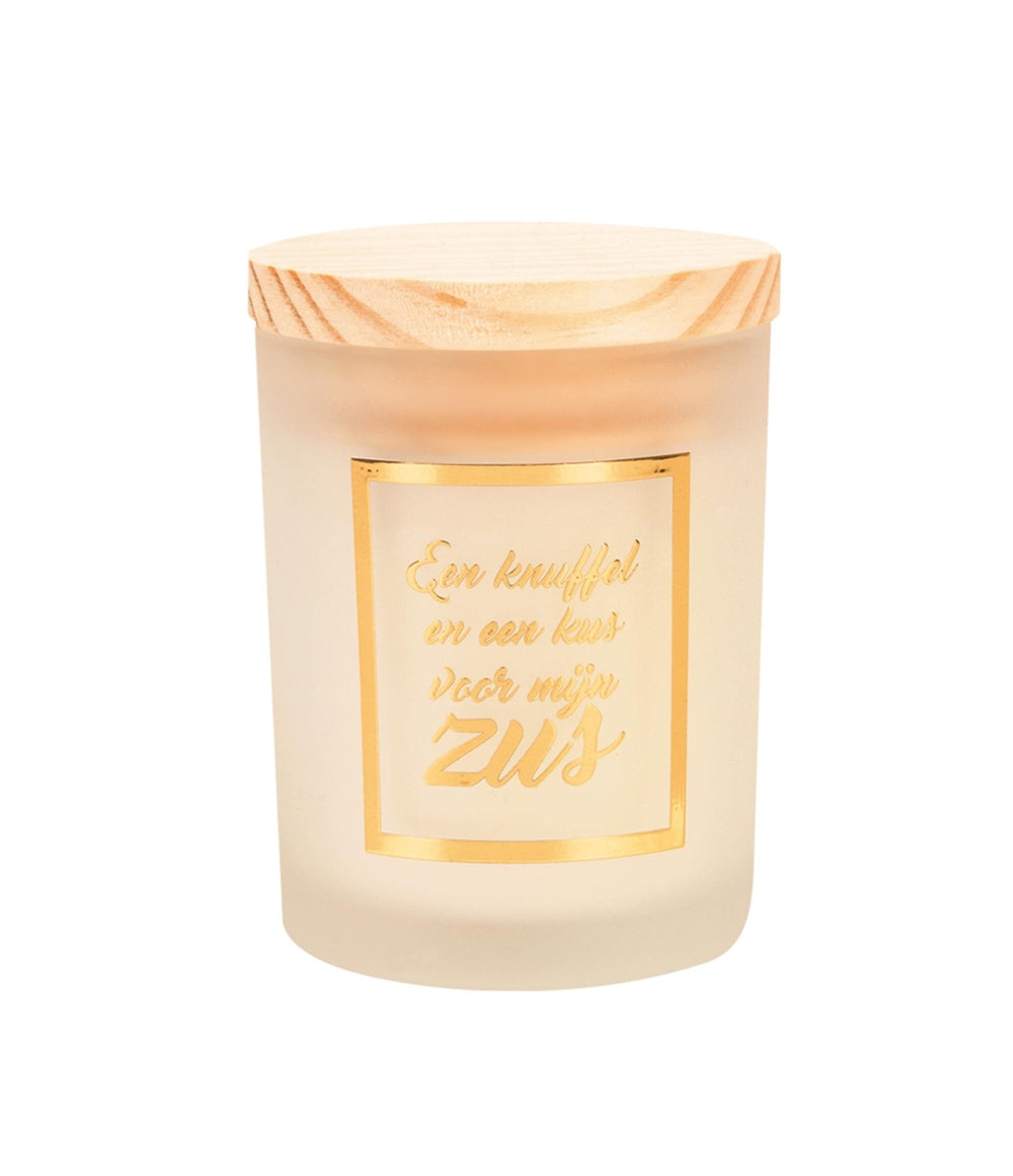 Paperdreams geurkaars klein goud wit - zus