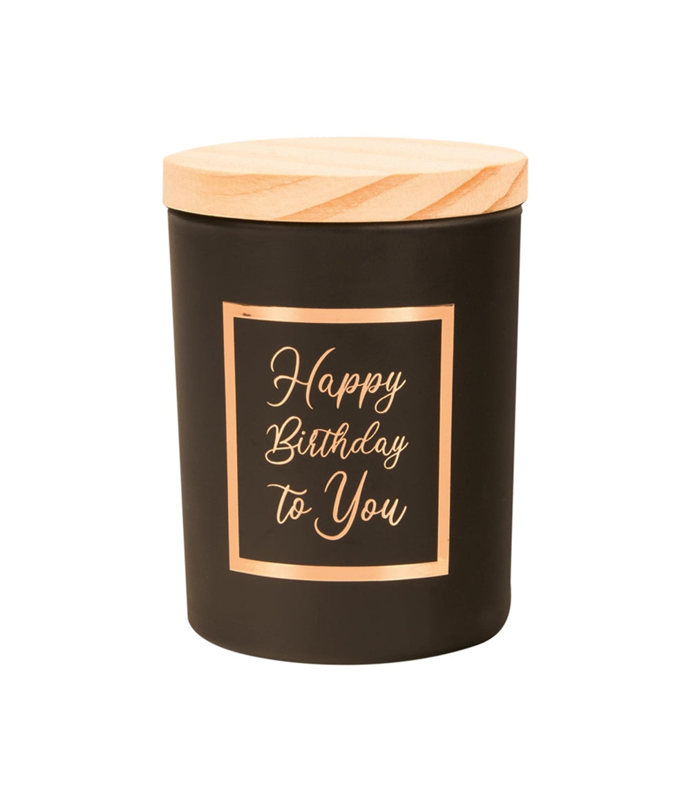 Paperdreams geurkaars klein roze zw - happy birthday