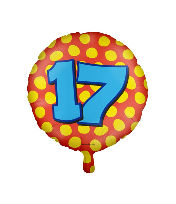 Paperdreams happy folie ballon - 17 jaar