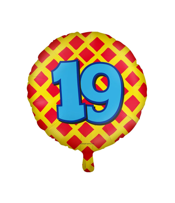 Paperdreams happy folie ballon - 19 jaar