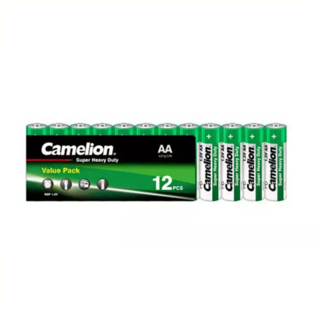 Camelion aa zink-koolstof batterijen per 12