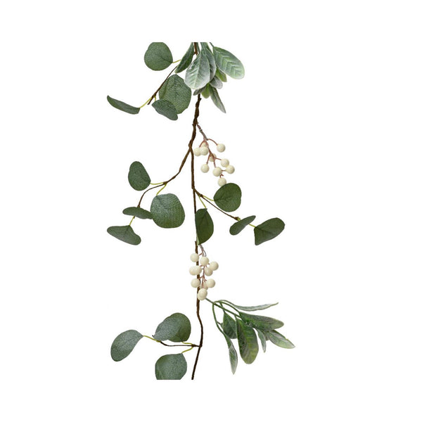 Decoris guirlande met witte bessen 150x7x3cm