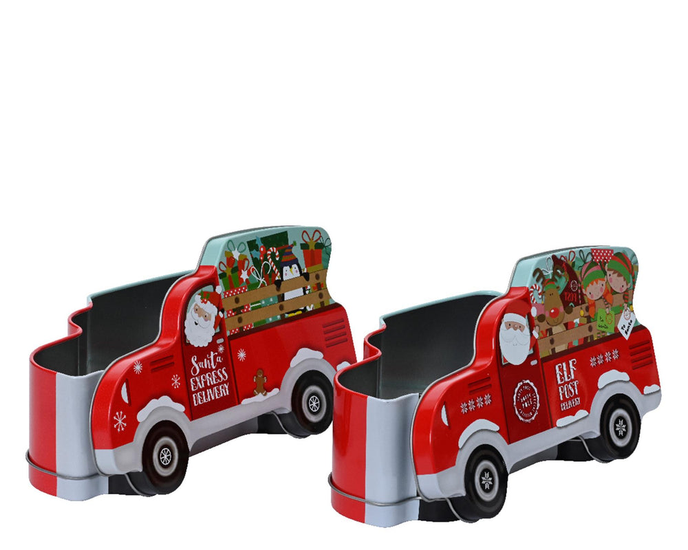 Lumineo opbergblik bestelbus met kerstman