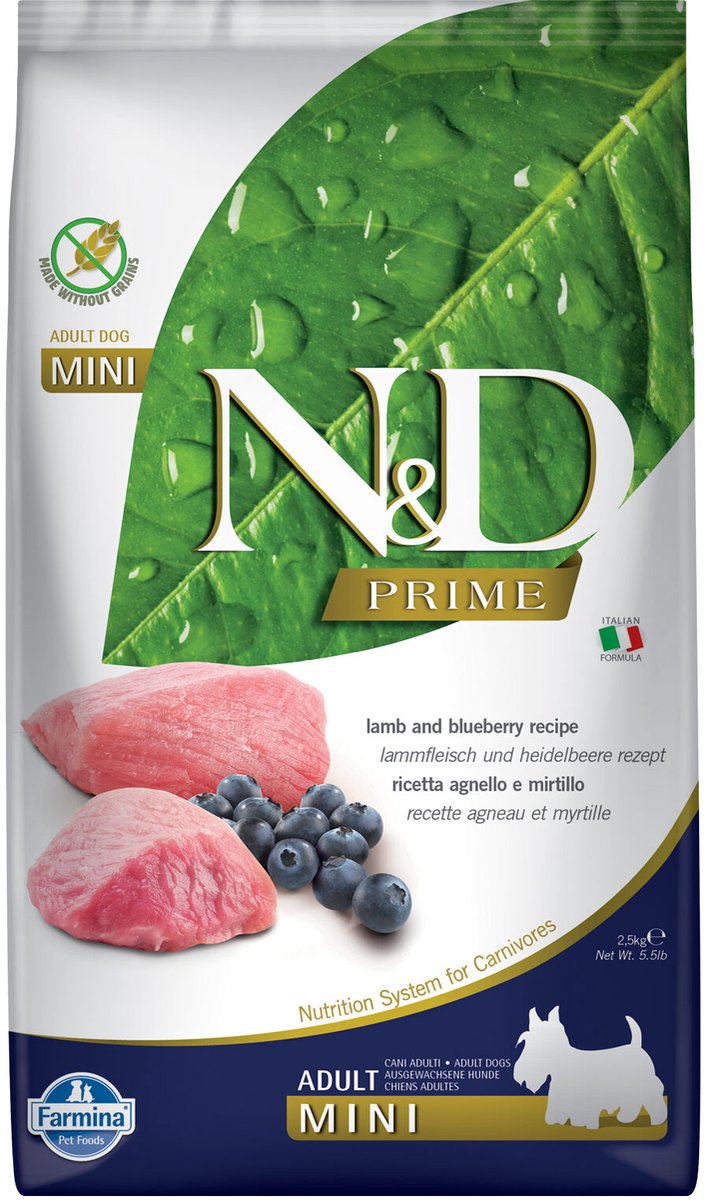 Farmina n d prime adult mini - lamb and blueberry - 2,5 kg